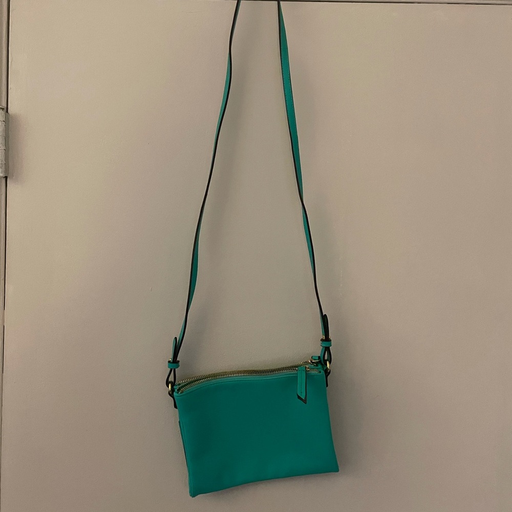 Turquoise expandable Zipper Purse - Picture 6 of 9